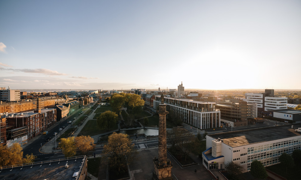 Freedom Festival - The Hull Vigil. VIew from Hull College. Image credit Tom Arran.  